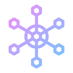 Obraz premium snowflake gradient icon