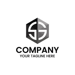 Vector Letter S or SG Logo Template with Hexagon, Perfect to use for any business and industry.
