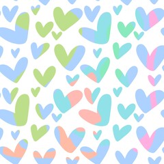 Seamless valentines pattern with hearts for postcard and gifts and cards 