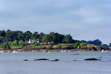 Cliffs of Penestin in Morbihan coast