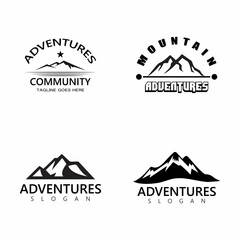 Mountain icon Logo Template Vector illustration design