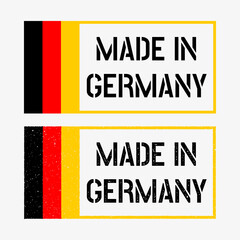 made in Germany stamp set, German product emblem