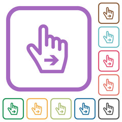 Hand cursor right outline simple icons