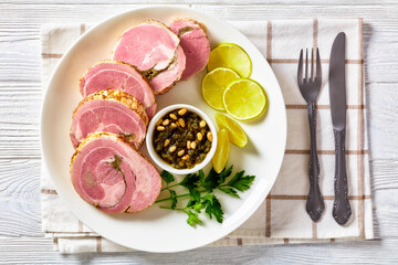 Italian Garlic and Herb Stuffed Pork Tenderloin