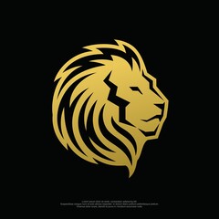 Lion head logo with circle style