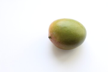 Dessert idea. Fresh Mango on white background. Fruit concept 