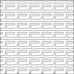  Vector ethnic pattern with symmetrical elements . Repeating geometric tiles from striped elements.Monochrome texture.Black and white pattern for wallpapers and backgrounds.