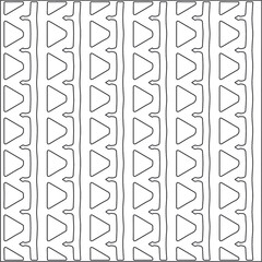  Vector ethnic pattern with symmetrical elements . Repeating geometric tiles from striped elements.Monochrome texture.Black and white pattern for wallpapers and backgrounds.