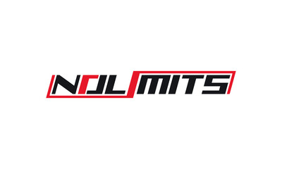 No limits typography logo design.