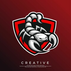 Scorpion esport mascot badge logo