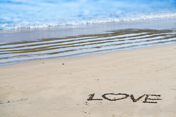 사랑, love, 해변, 바다, 모래사장, 파도, beach, 