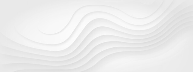 abstract circle blank paper white and gray tone vector background, wave overlapping with shadow modern concept, abstract curvature line pattern white background.