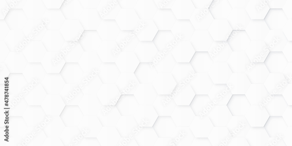 Poster hexagon concept design abstract technology geometry pattern background vector eps, abstract white he