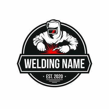 Welding logo with badge style