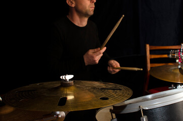 Man playing drums	