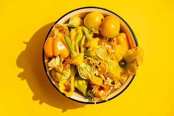 yellow vegetables in the bowl