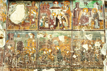 Sumela Virgin Mary Monastery details from frescos.