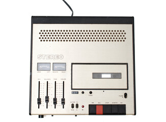 Obraz premium Old stereo equipment close up. 