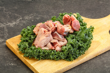 Raw chicken stomach for cooking
