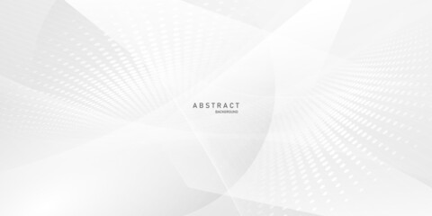 Abstract white and gray backdrop Modern polka dot network technology design.