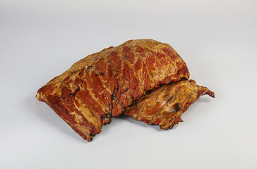 Delicous smoked pork ribs for snack