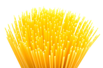 Raw spaghetti close up. 