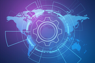 digital technology and engineering, digital telecoms concept, Hi-tech, futuristic technology background, vector illustration.	
