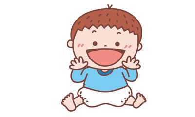 ばあってしている赤ちゃん