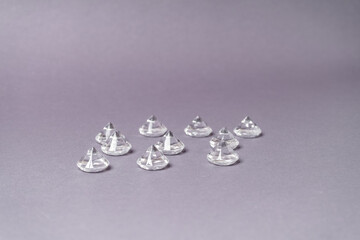 Diamonds out of Glas on a grey Background