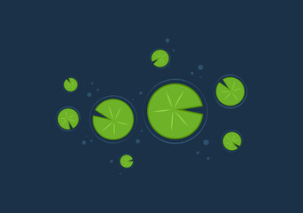 Lily pad vector. Lily pad illustration. © Supakorn