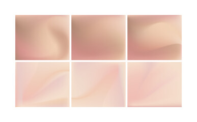 Set of beige gradient vector backgrounds.