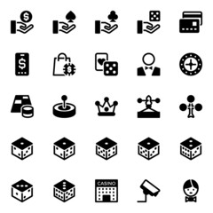 Glyph icons for gambling.