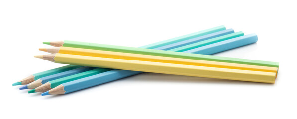 color pencil pastel isolated on white background