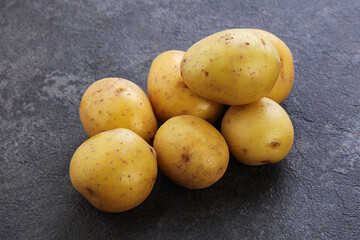Raw small organic baby potato