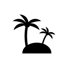 Holiday island palm icon