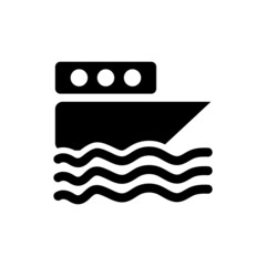 Cruise ship vacation icon