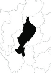 Obraz premium Lampang Province Thailand map asia