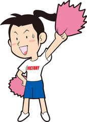 チアリーダ女性