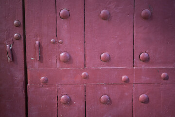 metal door with rivets