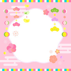 ひなまつり・春のデザインイラスト・バナー素材