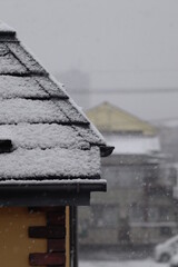 snow on the roof