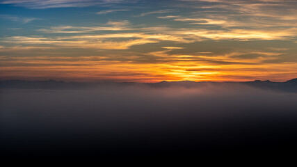 view of a sunset landscape