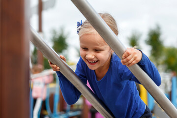 Active Children on Playground. Happy sport child. Activity Holidays.