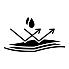 Waterproof icon, water proof drop resistant. Impermeable fabric material.