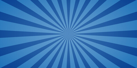 Starburst background. Blue star burst backdrop radial ray template.Pop art background.