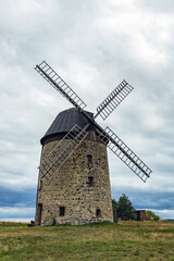 Plakat Die Teufelsmühle in Warnstedt - Mühlen im Harz 