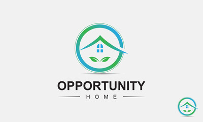 Opportunity Home Logo Design Template.