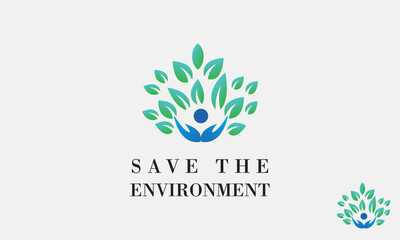 Save The Environment Logo Design Template.
