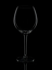 Close-Up Of Wineglass Against Black Background