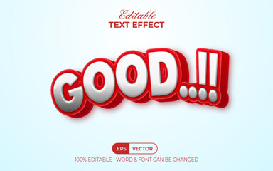 Good text effect red style. Editable text effect.